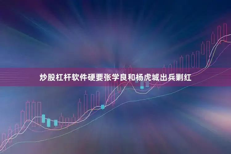 炒股杠杆软件硬要张学良和杨虎城出兵剿红